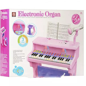 اسباب بازی آموزشی ست پیانو الکترونیکی با صندلی و میکروفون Electronic organ مدل 8818206-اسباب بازی